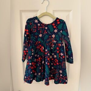 Hanna Andersson Navy and Red Floral Kids Dress